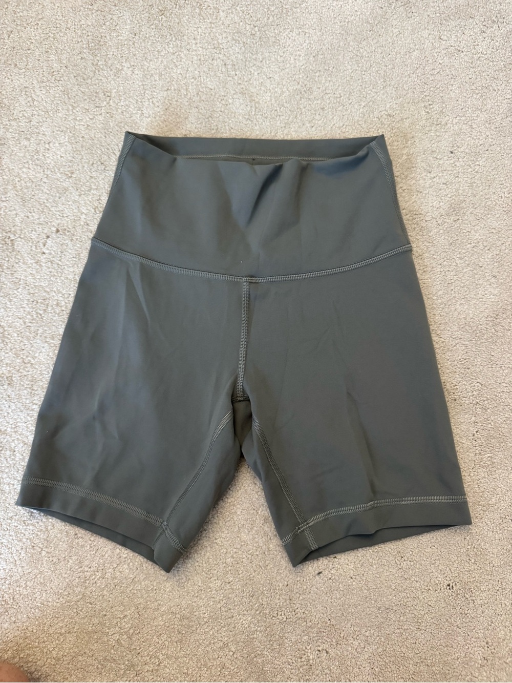 lululemon athletica High-Waist Bike Shorts in Olive Green
